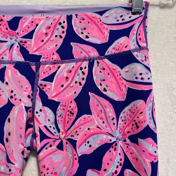 Lilly Pulitzer Luxletic Jolena Weekender Cropped Leggings Wild Child Zebra Small - Picture 3 of 12